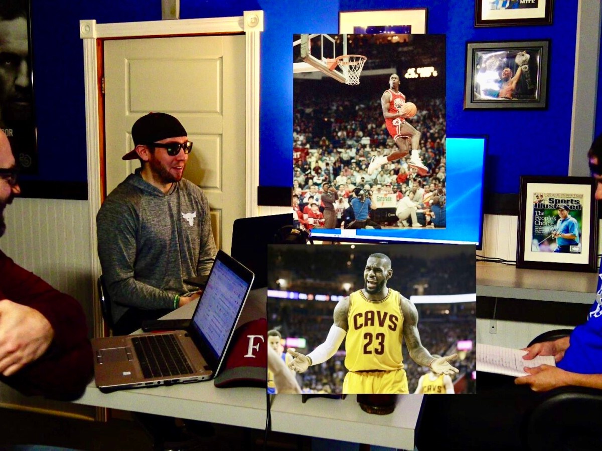 Coaches Chris Bessey, left, Zack Keene and Chris Bessey are creators of "In the Den," a sports podcast .