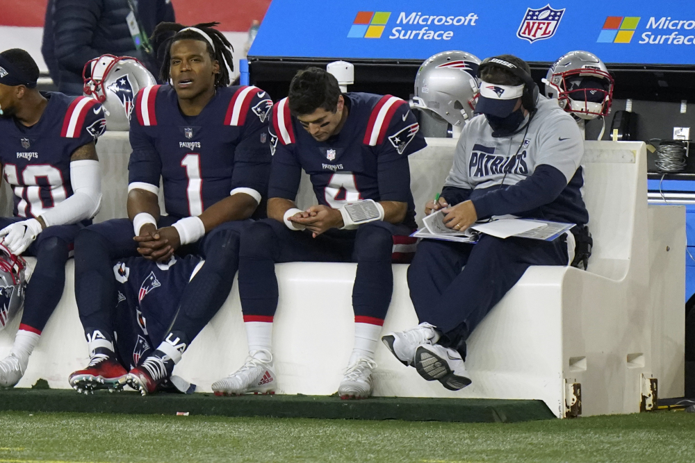 Cam Newton, Jarrett Stidham, Josh McDaniels