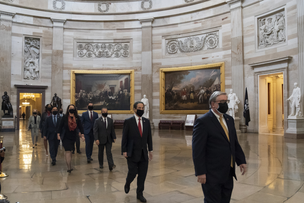 Jamie Raskin, Timothy Blodgett, David Cicilline, Diana DeGette, Eric Swalwell, Joaquin Castro, Ted Lieu, Tacey Plaskett, Madeleine Dean, Joe Neguse